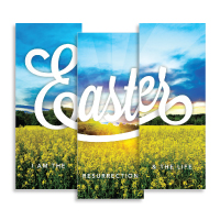 "Easter Field" Banner Triptych