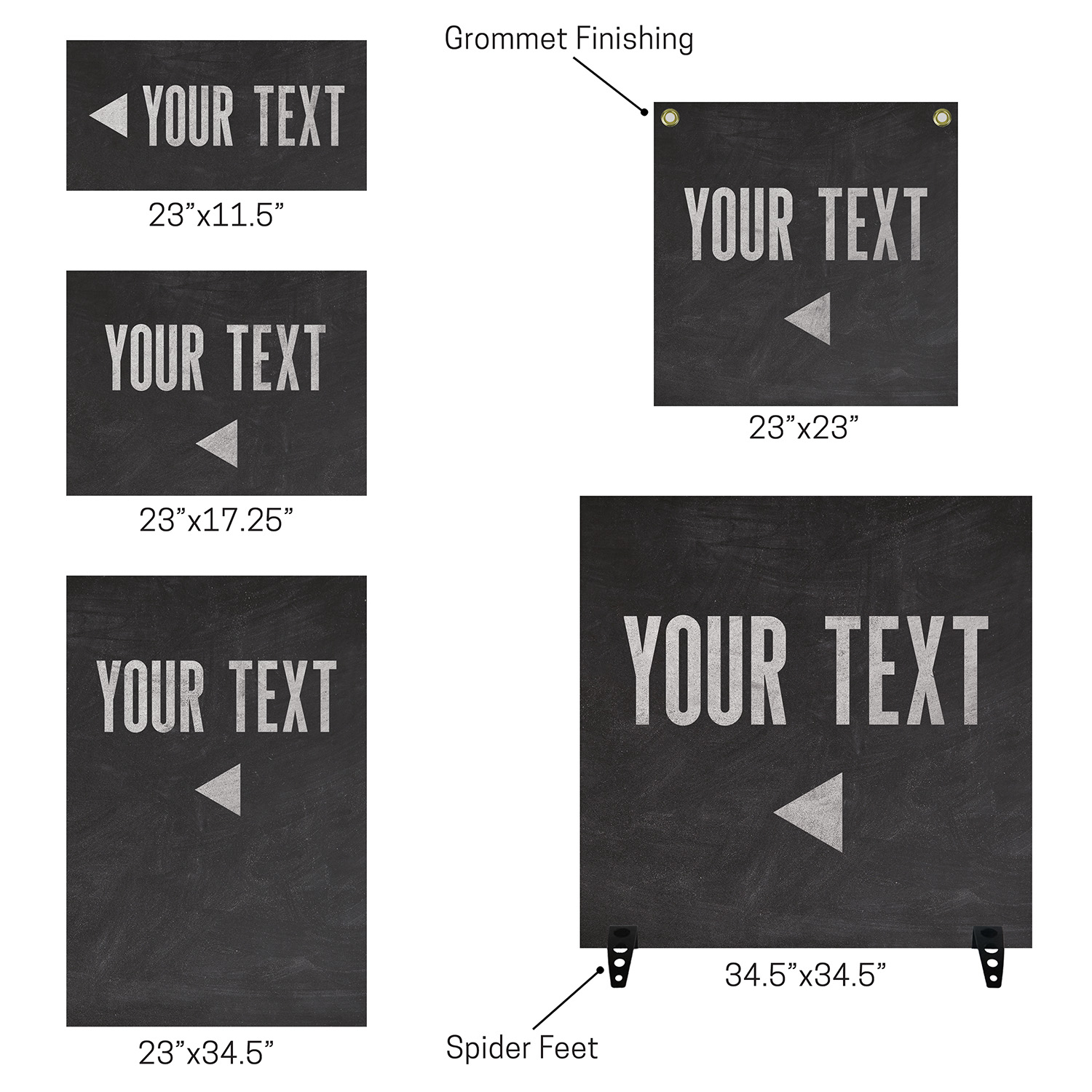 Rigid Signs, Directional, General Blue Directional, 23 x 23 2