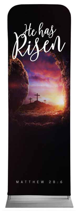 Banners, Easter, Dramatic Tomb Easter Scripture, 2' x 6'