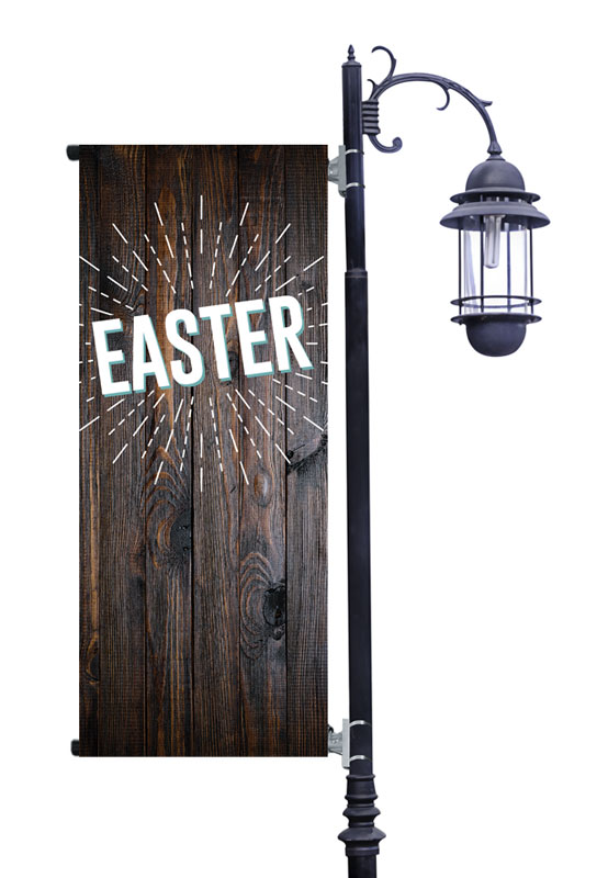 Banners, Easter, Dark Wood Easter At, 2' x 5'